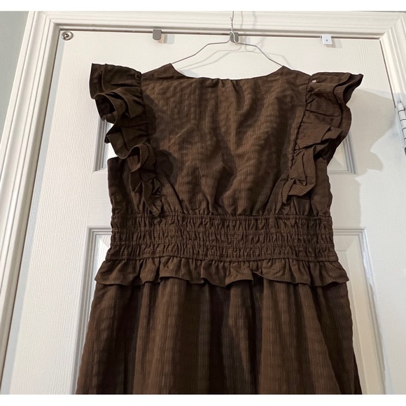 MOON RIVER Ruffle Midi Dress Large - Picture 9 of 12